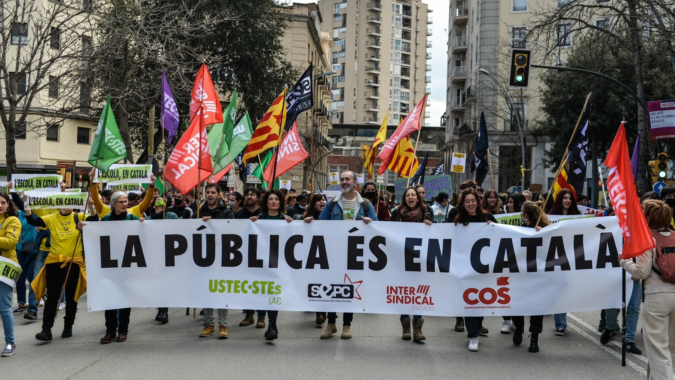 Manifestación contra la sentencia del Tribunal Superior de Justicia de Catalunya (TSJC) respecto al castellano.