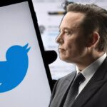 Elon Musk y el logo de Twitter.
