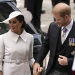 El príncipe Harry y Meghan Markle reaparecen en la misa en honor a Isabel II marcada por su ausencia