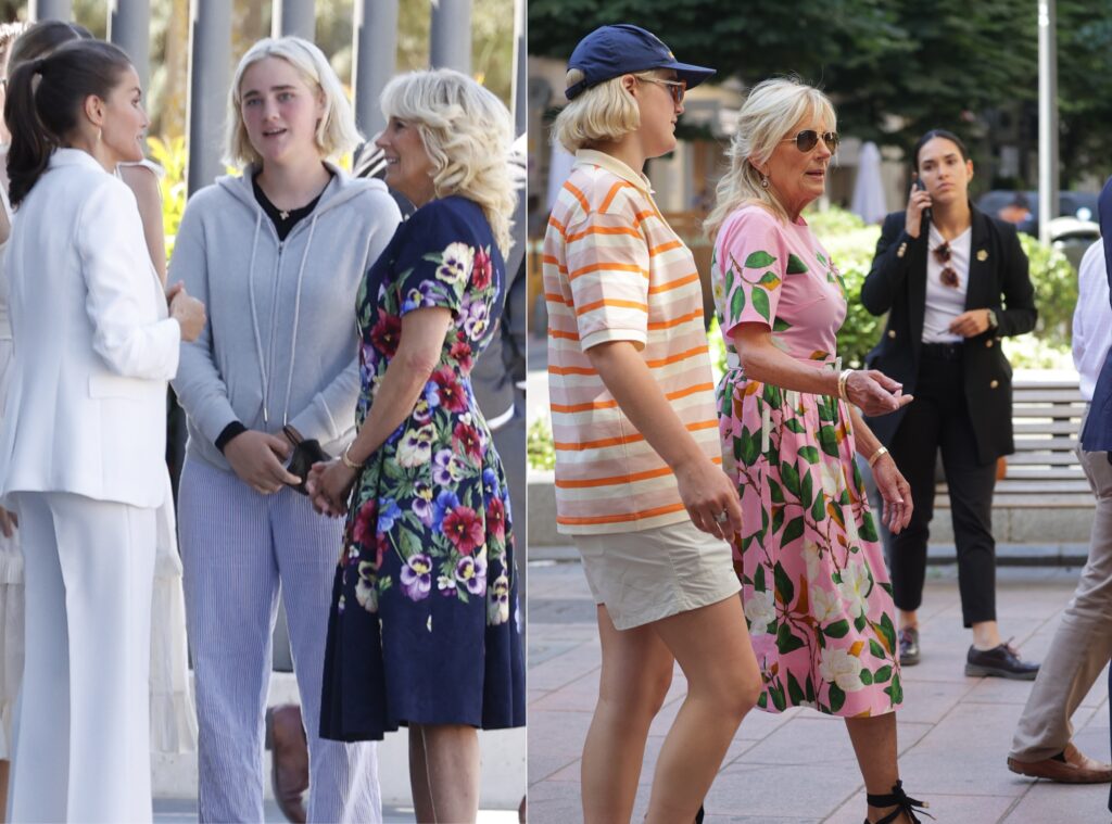 La nieta de Joe Biden y Jill va en chándal a un acto con la reina Letizia tras estar de compras por Madrid