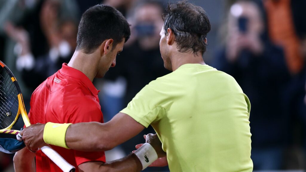 Rafael Nadal in the Roland Garros quarter-final against Novak Djokovic