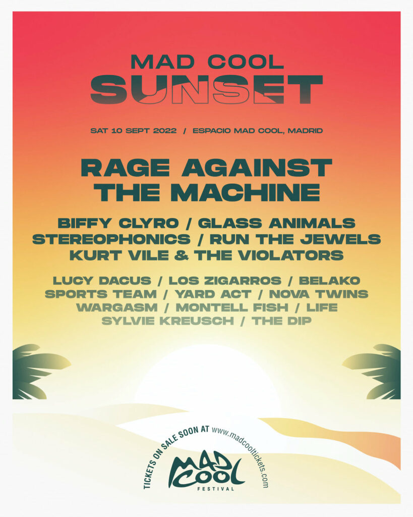 Cartel del Mad Cool Sunset 2022