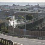 Valla fronteriza de Melilla y Marruecos