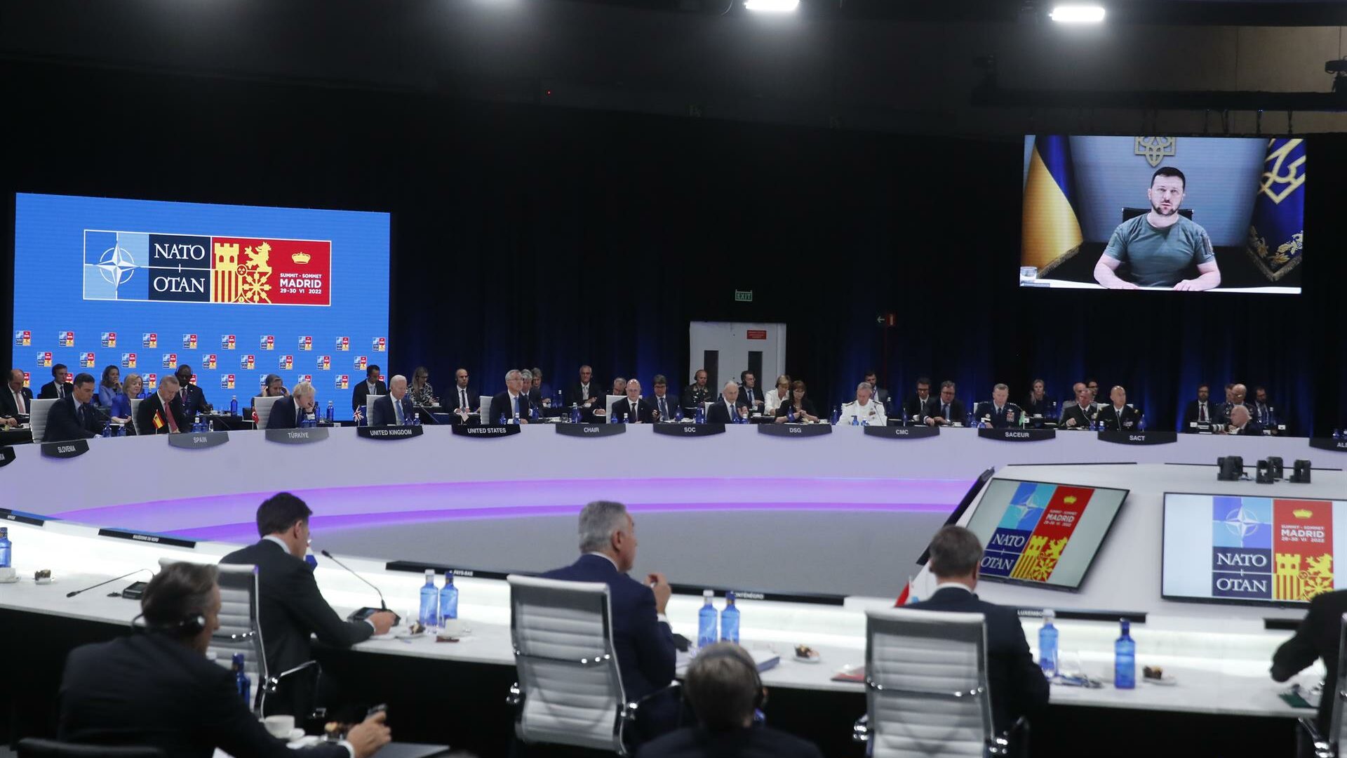 Volodímir Zelenski en la Cumbre de la OTAN
