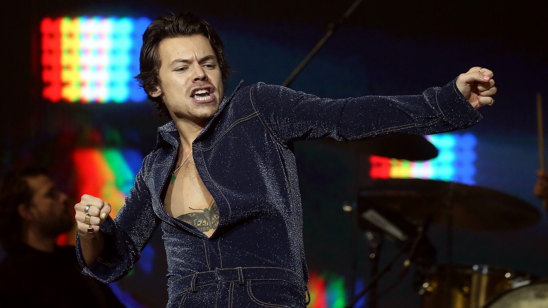 El cantante Harry Styles durante uno de sus conciertos.