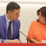 El secretario general del PSOE, Pedro Sánchez, y la ex vicesecretaria general Adriana Lastra en una reunión de la Ejecutiva el pasado 6 de junio.