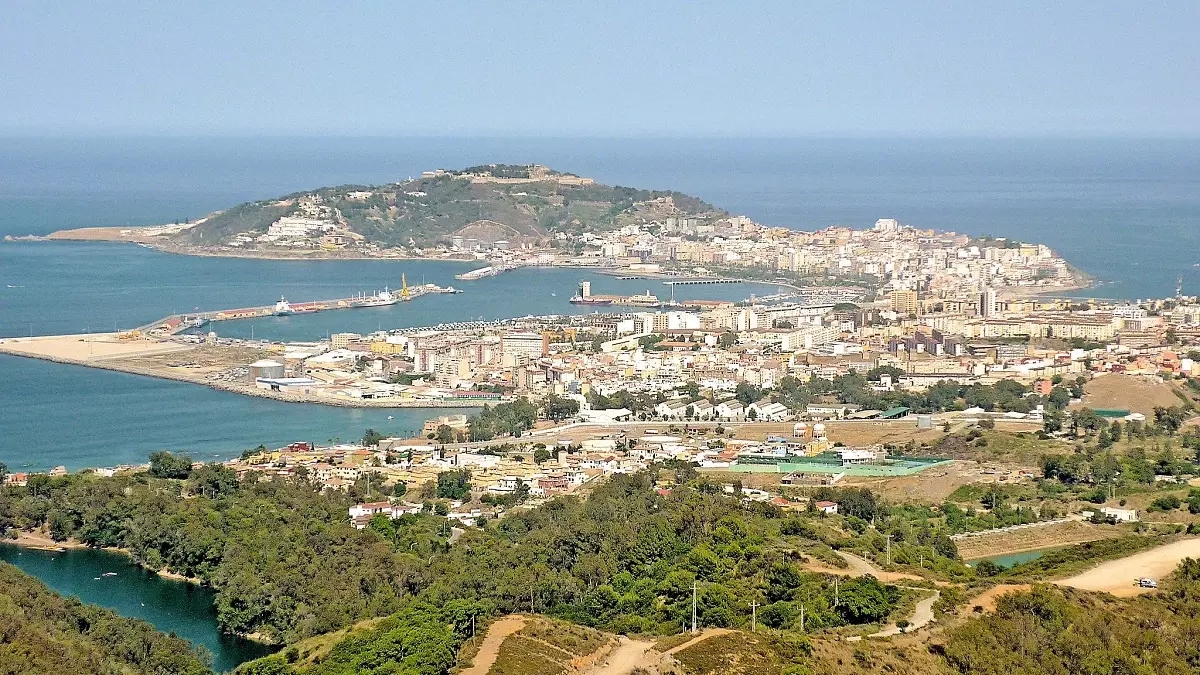 Vista de Ceuta desde el mirador de Isabel II.