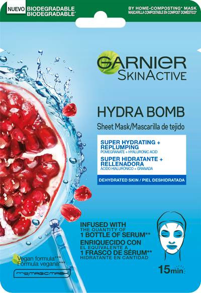 ‘Tissu Mask Hydra Bomb Revitalizant de Garnier.