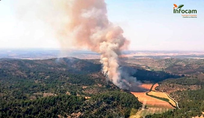 Incendio en Casas de Lázaro (Albacete)