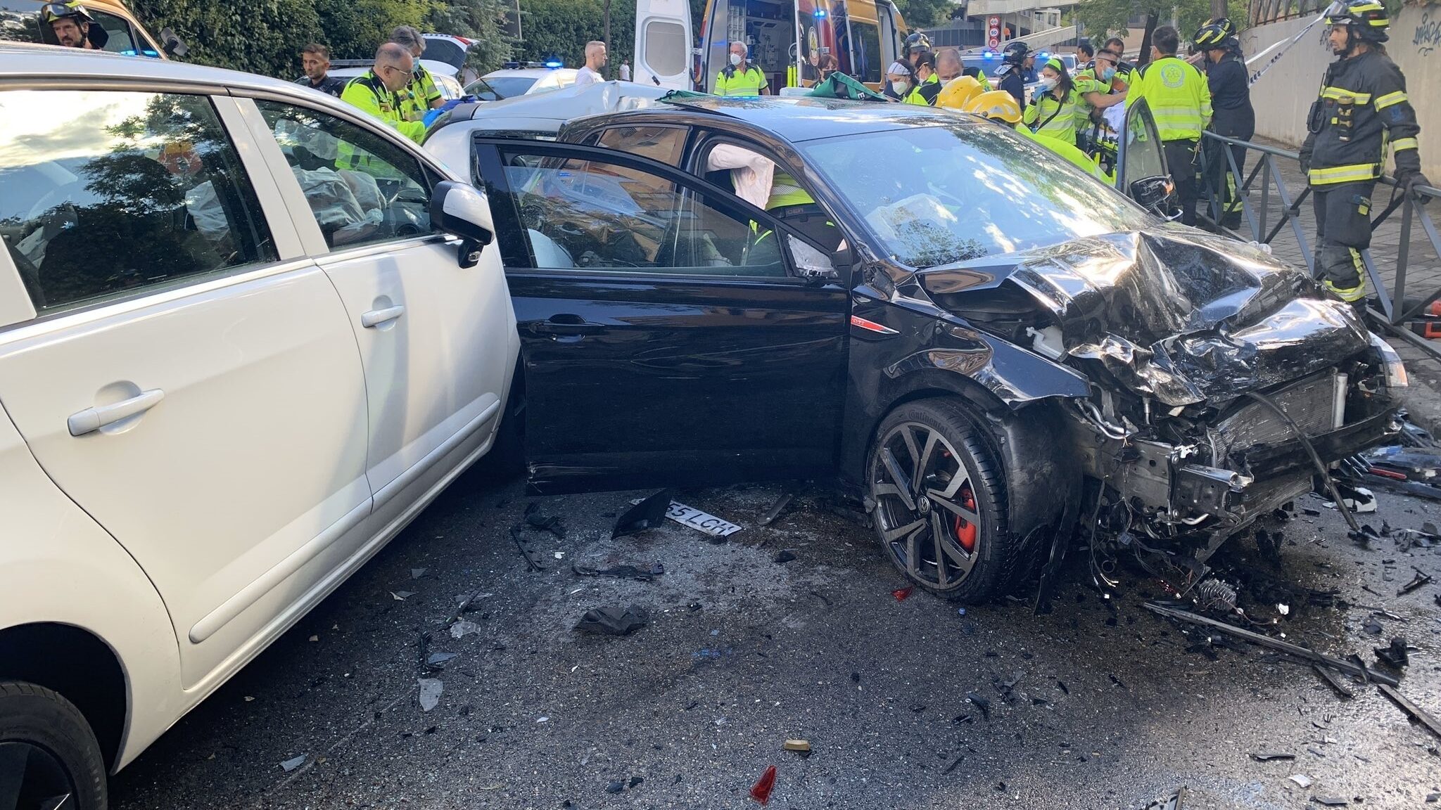 Accidente múltiple en Madrid este miércoles