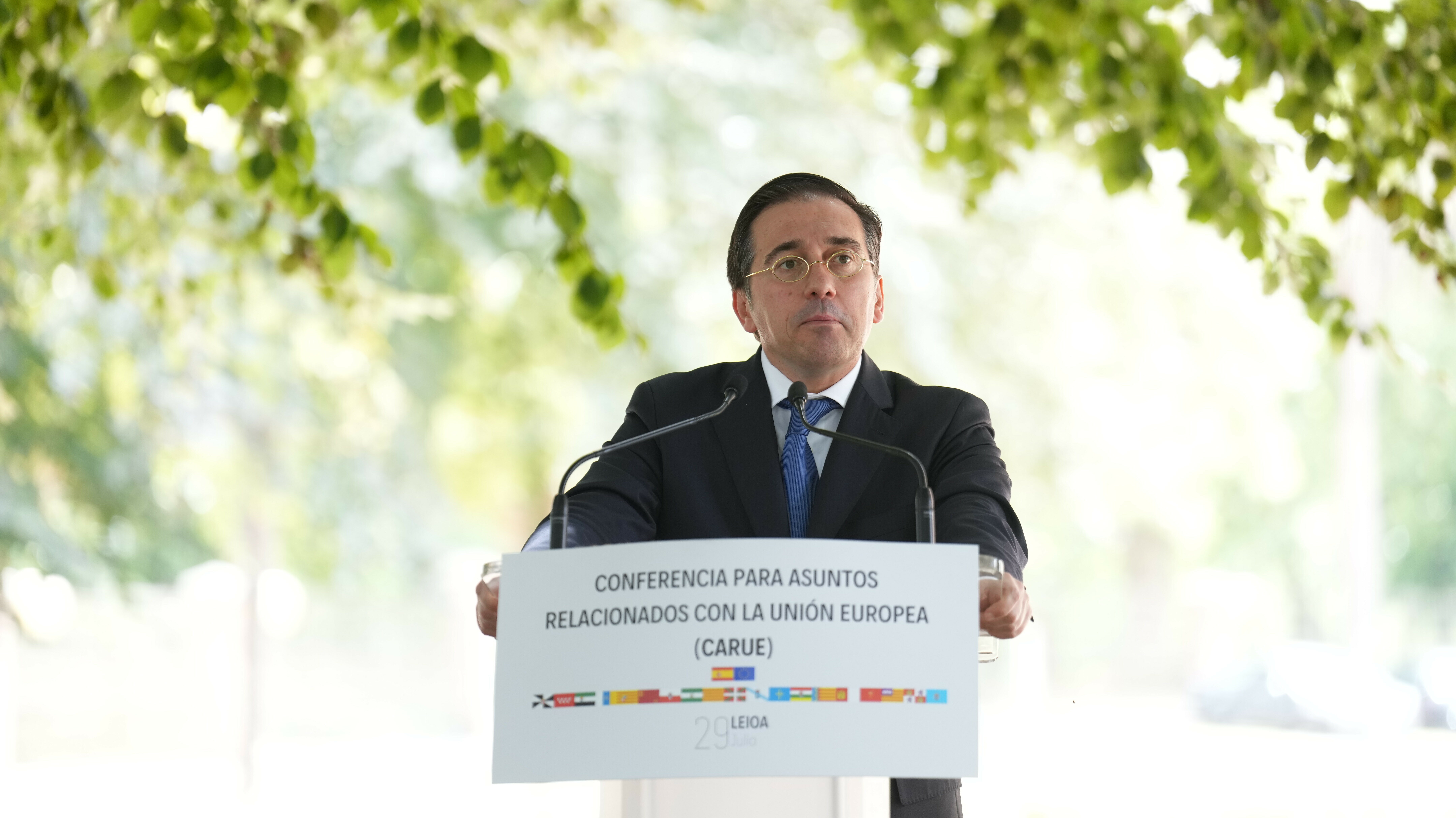 El ministro de Asuntos Exteriores, Cooperación y Unión Europea, José Manuel Albares