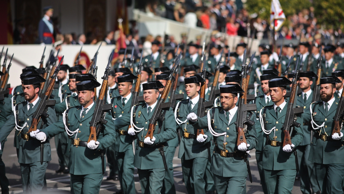 Desfile de guardias civiles, en una imagen de archivo