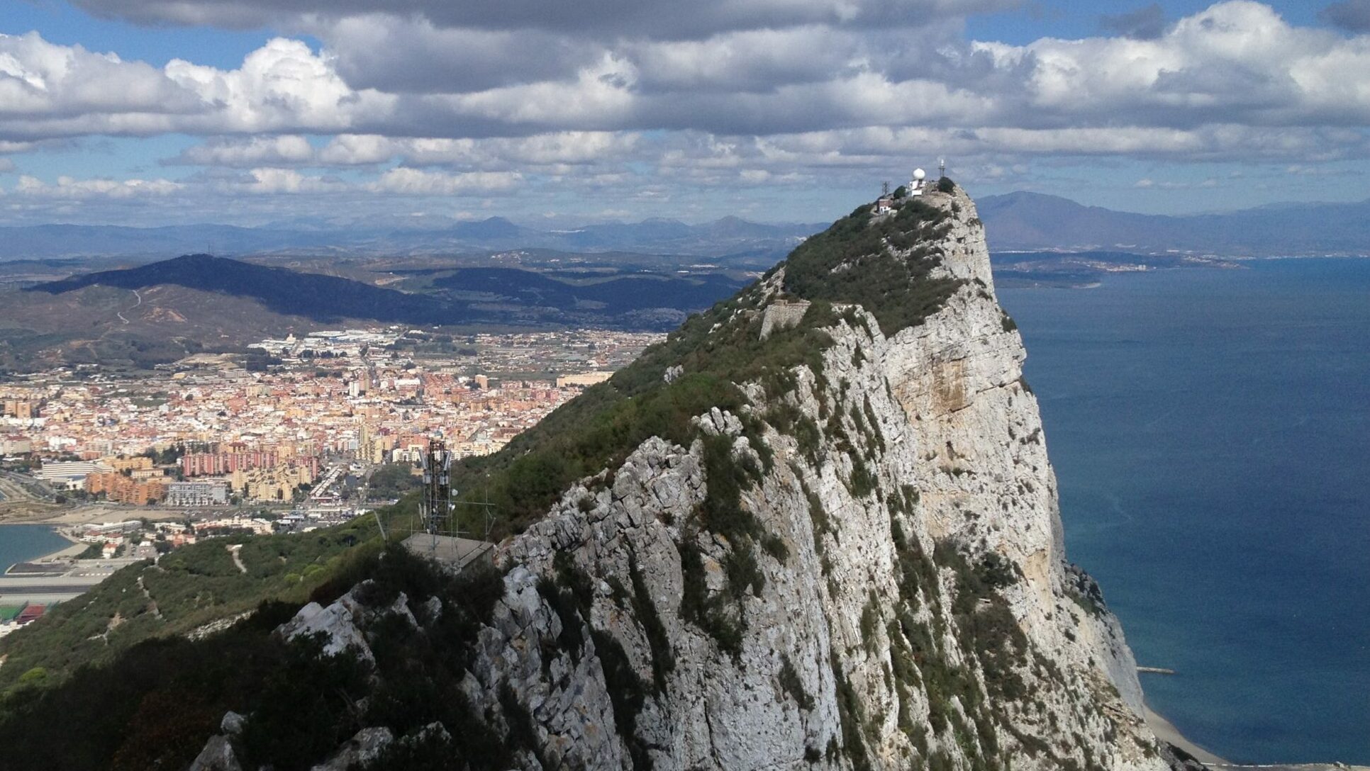 Vista del peñón de Gibraltar