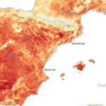 Los satélites de la ESA captan imágenes del calor extremo en Europa: hasta 55ºC en la superficie terrestre