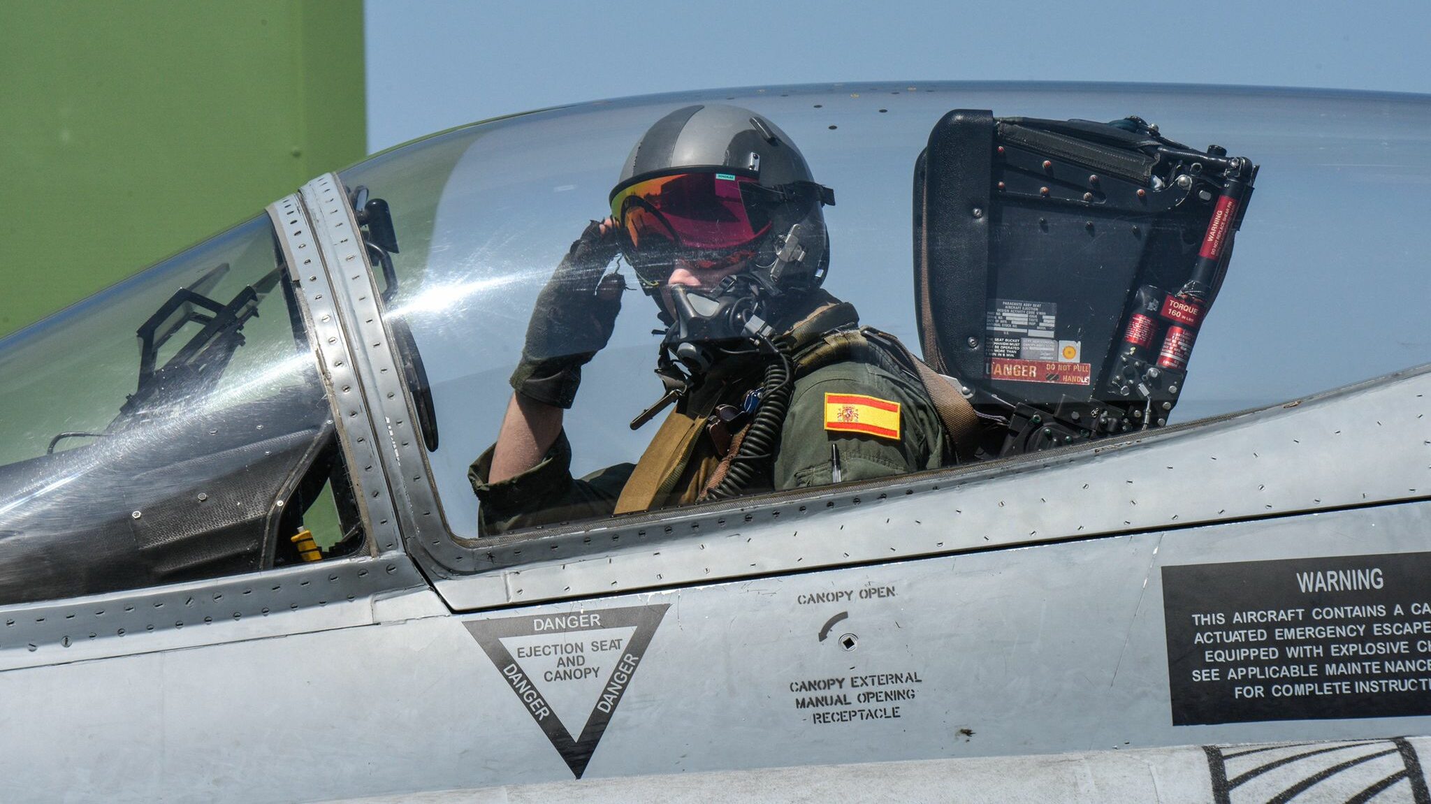 Un piloto del Ala 12 en la misión de policía aérea en Lituania