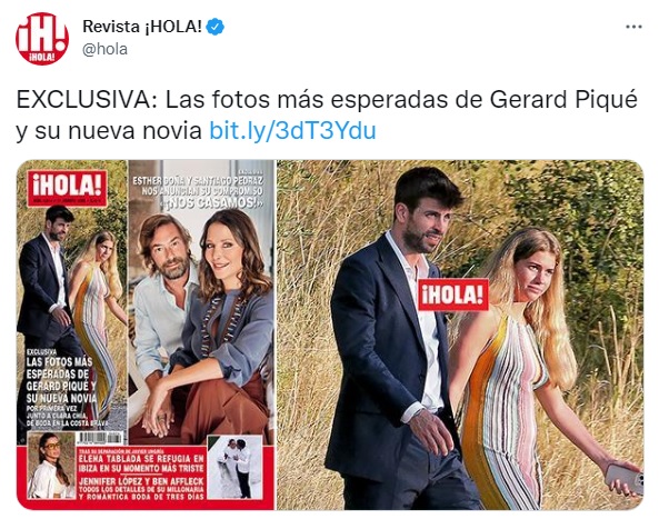Gerard Piqué y su novia Clara Chía Martí, aparecen cogidos de la mano en una boda
