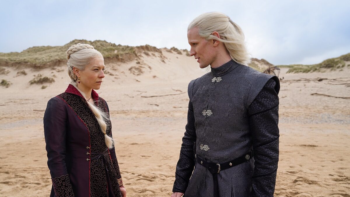 Daemon Targaryen (Matt Smith) y la princesa Rhaenyra (Emma D'Arcy) en 'La casa del dragón'.