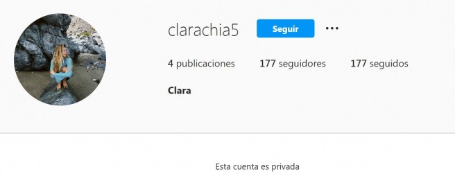 El perfil de Instagram de Clara Chía