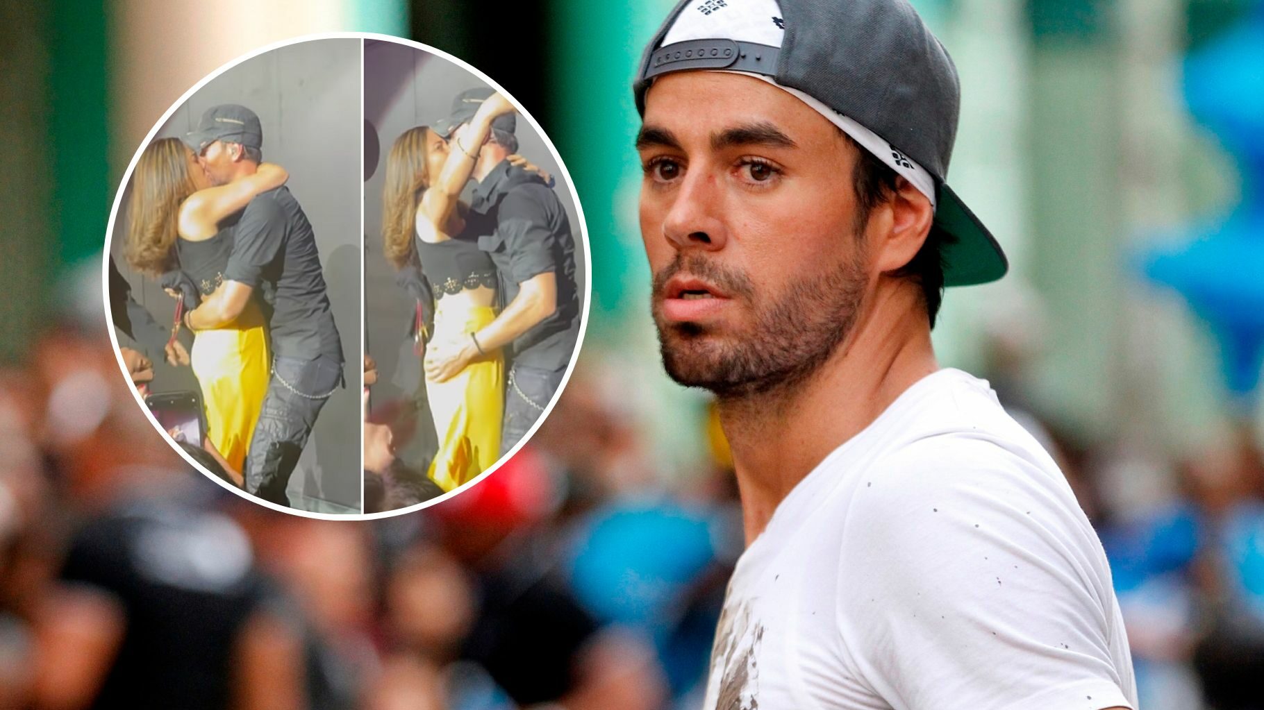 Enrique Iglesias se come a besos a una fan en un concierto y le toca el