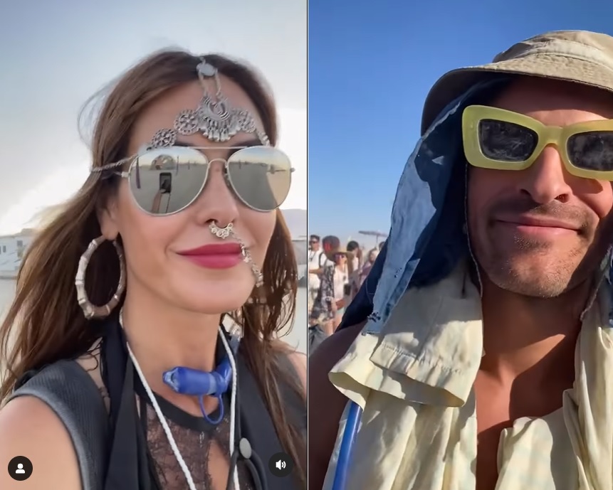 Marina Theis e Íñigo Onieva en el festival Burning Man