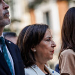 (I-D) El ministro de Interior, Fernando Grande-Marlaska; la ministra de Defensa, Margarita Robles, y la ministra de Justicia, Pilar Llop, el pasado 9 de mayo en Madrid.