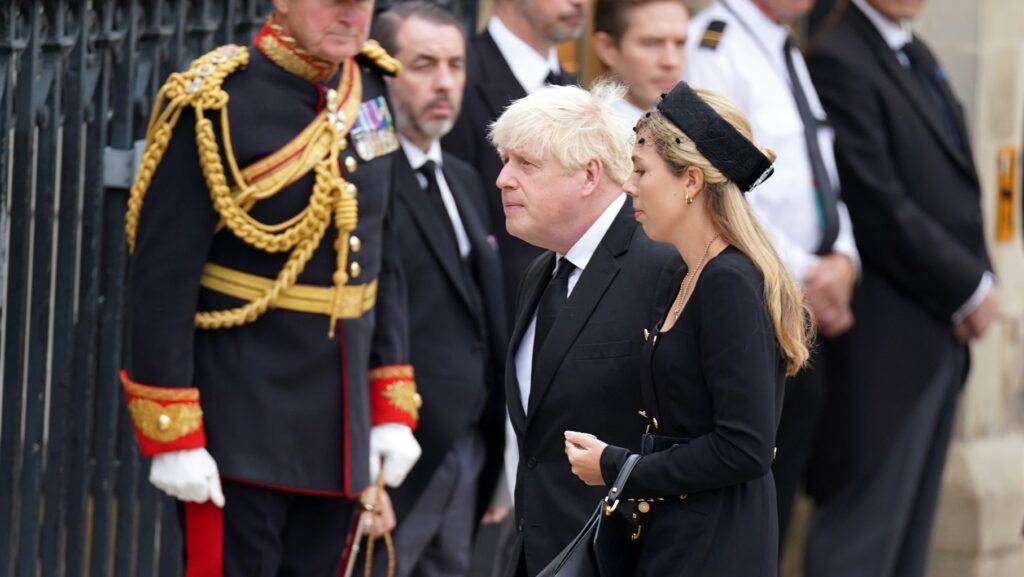 Boris Johnson en el funeral de la reina Isabel II