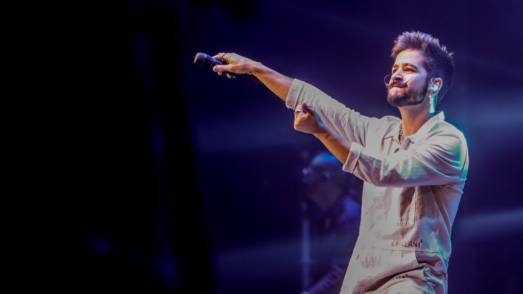 El cantante Camilo, durante un concierto en el WiZink Center/ Europa Press