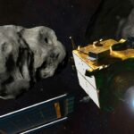 Ilustración de la nave DART antes de impactar contra el asteroide Dimorphos. NASA/Johns Hopkins