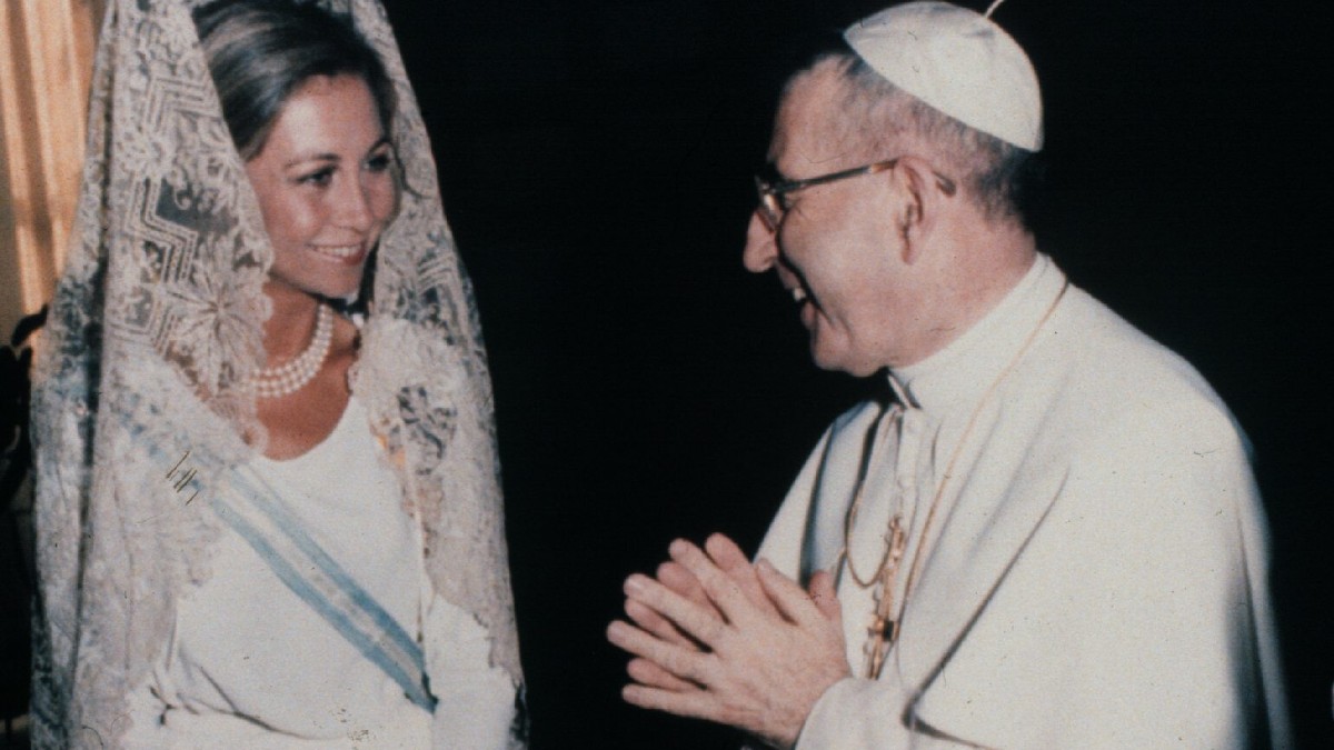 Foto de archivo de Juan Pablo I junto a la Reina Sofía