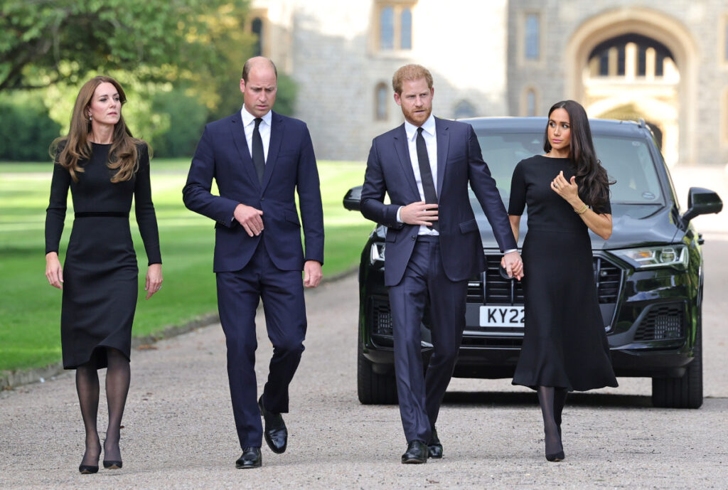 El príncipe Guillermo, Kate Middleton, el príncipe Harry y Meghan Markle