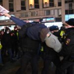 Protestas en Moscú contra la guerra de Ucrania
