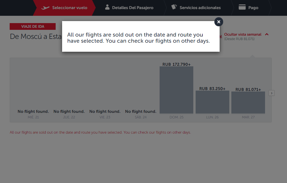 Vuelos de Turkish Airlines de Moscú a Estambul
