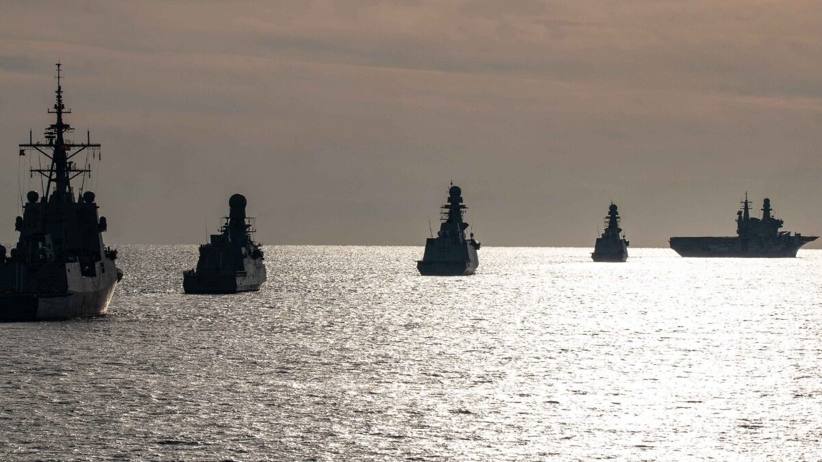 Buques de la OTAN desplegados en el Mediterráneo en el ejercicio de disuasión de la OTAN donde participa la Armada