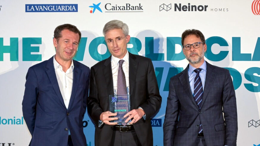 El CEO de Anticipa y Aliseda, Eduard Mendiluce, en la entrega de los premios | Foto de Anticipa Real Estate y Aliseda Inmobiliaria