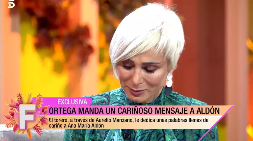 Ana María rompe a llorar al escuchar un mensaje de José Ortega Cano