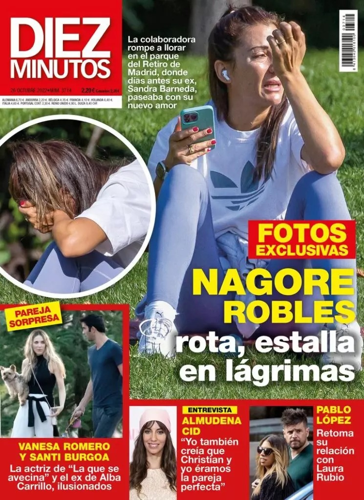 Vanesa Romero y Santi Burgoa, en la portada de la revista Diez Minutos