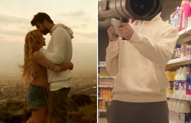 En el videoclip aparece un hombre vestido igual que Gerard Piqué en el vídeo de 'Me enamoré'