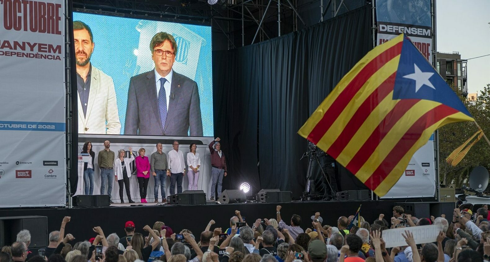 Concentración para conmemorar el 5º Aniversario del referéndum de autodeterminación en Barcelona