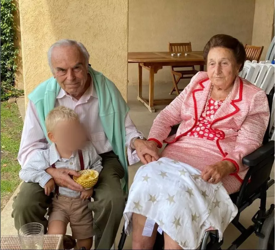 La infanta Margarita, Carlos Zurita y su nieto Carlitos, hijo de María Zurita
