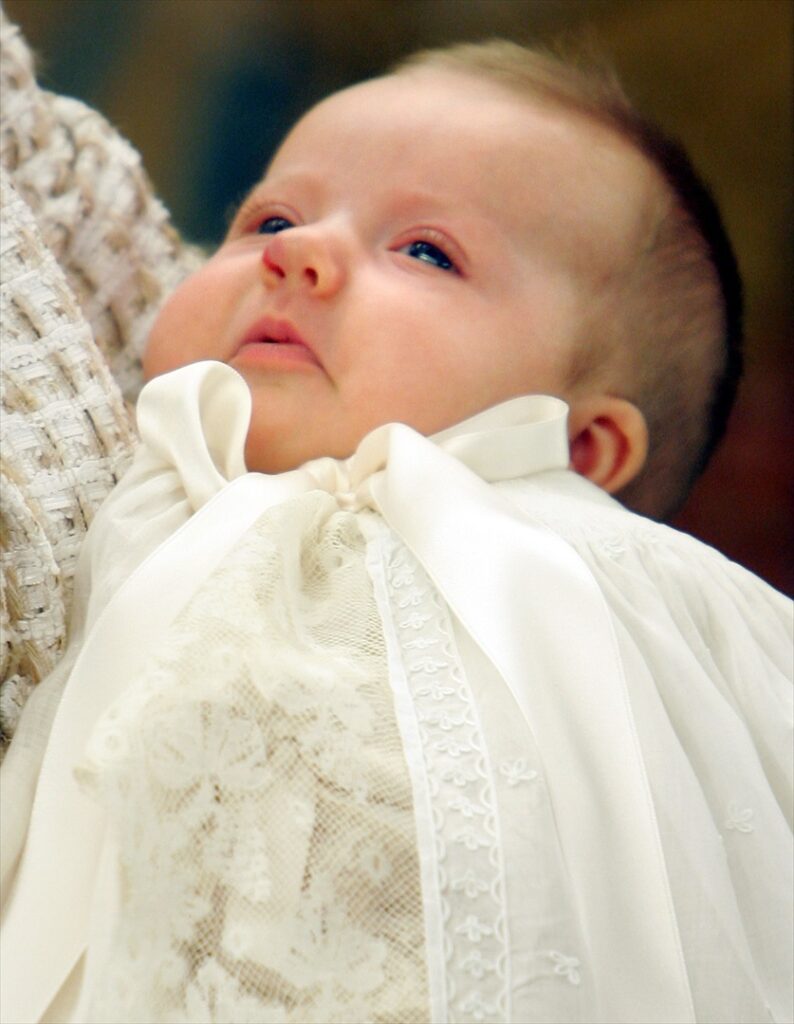 La princesa Leonor, el día de su bautizo en 2007