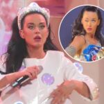 Preocupación por Katy Perry al perder el control de su ojo en un concierto el vídeo se hace viral