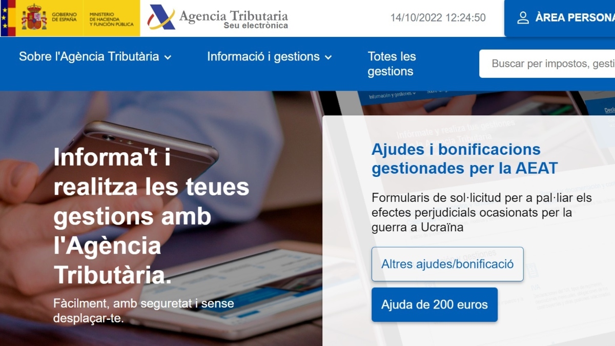 Web de la Agencia Tributaria