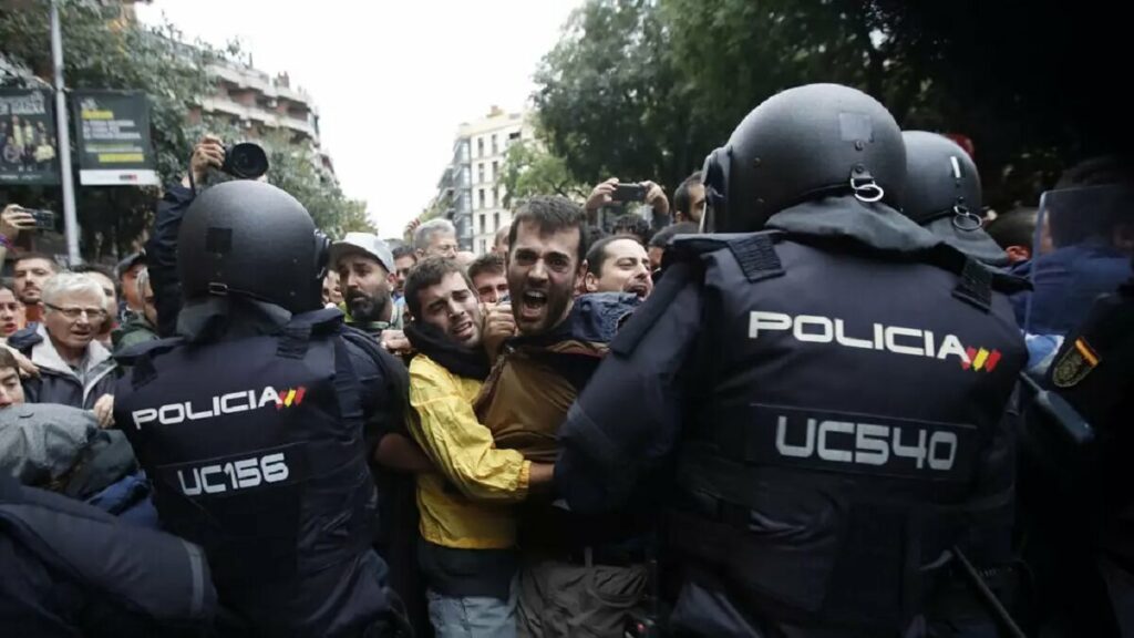 Cargas policiales del 1-O en Barcelona