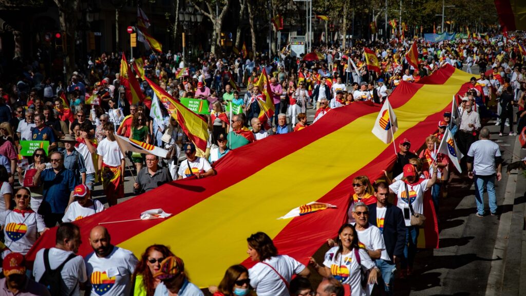 Manifestación en Barcelona del 12 de octubre