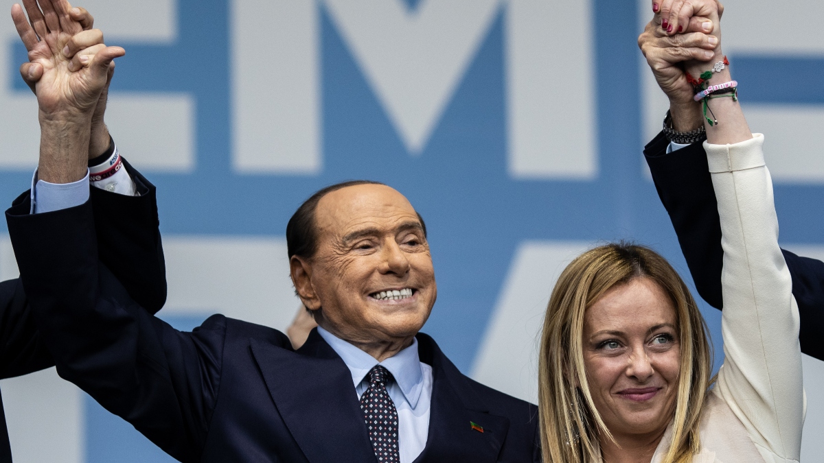Silvio Berlusconi y Giorgia Meloni