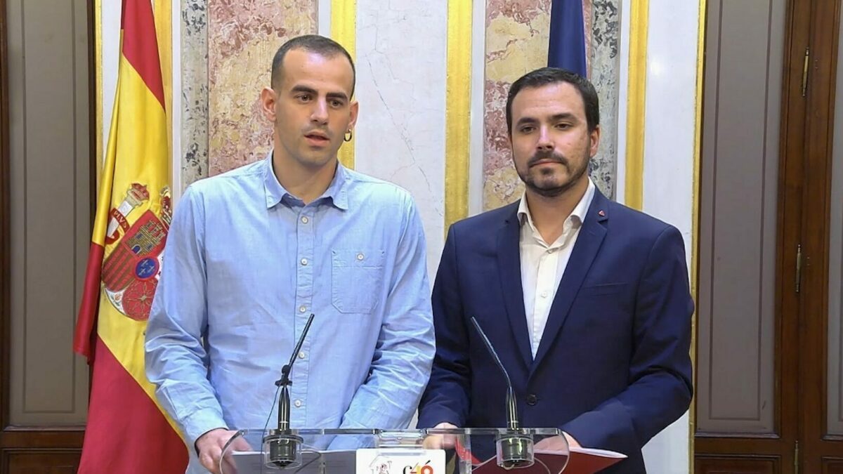 Miguel Ángel Bustamante con Alberto Garzón en 2019