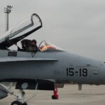 Un caza F-18 del Ejército del Aire en su despliegue con la OTAN en Rumanía