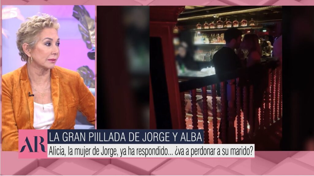Ana Rosa Quintana muestra su enfado tras salir a la luz la infidelidad de Jorge Pérez con Alba Carrillo