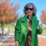 Carmen Gimeno luce un abrigo verde de El Corte Inglés
