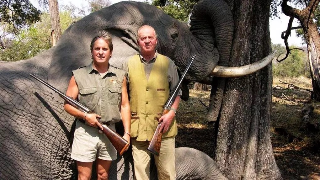 El rey Juan Carlos de caza en Botsuana en 2012